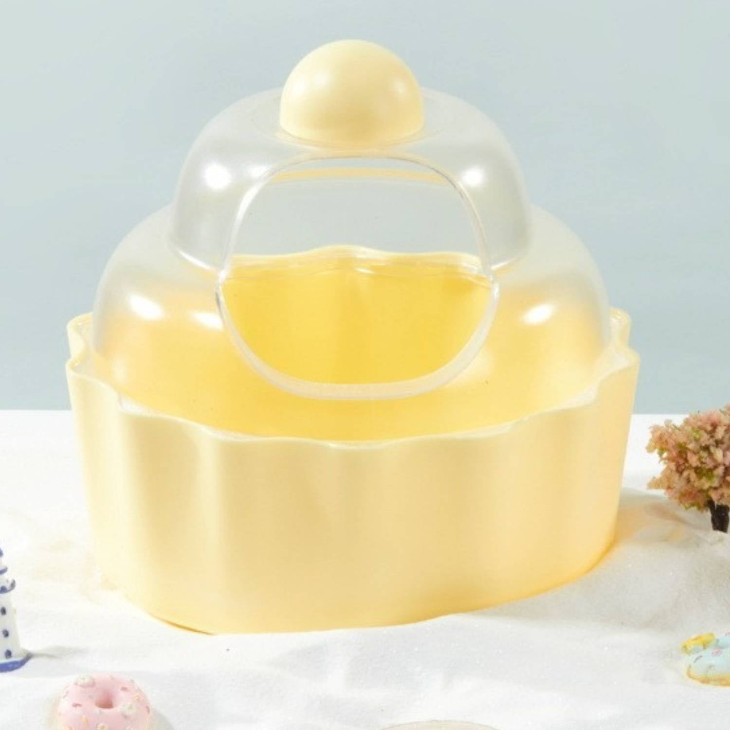 Hamster Badkamer Wastafel geel met doorzichtige kap